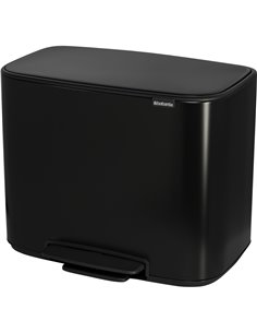 Brabantia Bo pattumiera a pedale nero, 11 + 23 L 2
