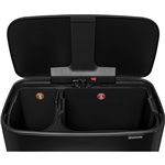 Brabantia Bo pattumiera a pedale nero, 11 + 23 L