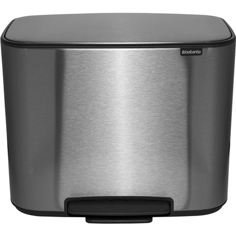 Brabantia Bo pattumiera a pedale acciaio opaco FPP, 3 x 11 L