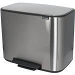 Brabantia Bo pattumiera a pedale acciaio opaco FPP, 3 x 11 L
