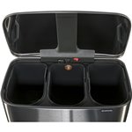 Brabantia Bo pattumiera a pedale acciaio opaco FPP, 3 x 11 L