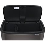 Brabantia pattum. Bo Touch Bin Platinum, 11 + 23 L