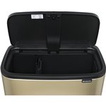 Brabantia pattum. Bo Touch Bin Champagne, 11 + 23 L