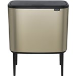 Brabantia pattum. Bo Touch Bin Champagne, 3 x 11 L