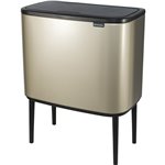 Brabantia pattum. Bo Touch Bin Champagne, 3 x 11 L