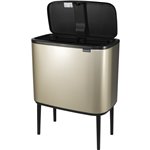 Brabantia pattum. Bo Touch Bin Champagne, 3 x 11 L