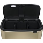 Brabantia pattum. Bo Touch Bin Champagne, 3 x 11 L