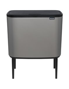 Brabantia pattum. Bo Touch Bin Mineral Concrete Grey, 3 x 11 L