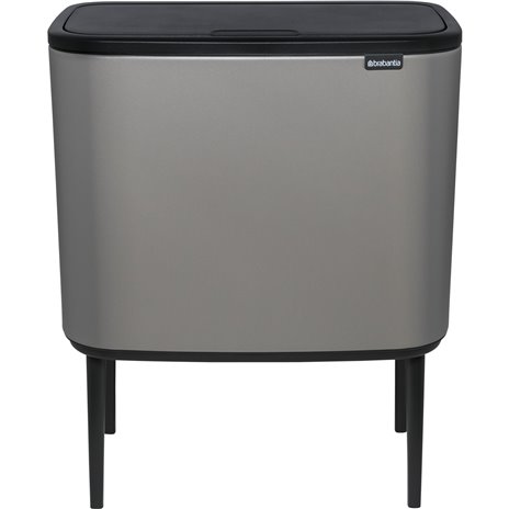 Brabantia pattum. Bo Touch Bin Mineral Concrete Grey, 3 x 11 L