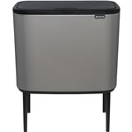 Brabantia pattum. Bo Touch Bin Mineral Concrete Grey, 3 x 11 L