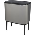 Brabantia pattum. Bo Touch Bin Mineral Concrete Grey, 3 x 11 L