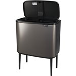 Brabantia pattum. Bo Touch Bin Platinum, 3 x 11 L