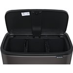 Brabantia pattum. Bo Touch Bin Platinum, 3 x 11 L
