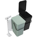 Brabantia Sort & Go conten.rif. 2 x 12 L grigio scuro e verde g.