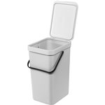 Brabantia Sort & Go conten.rif. grigio chiaro 16 L