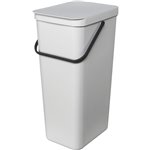Brabantia Sort & Go conten.rif. grigio chiaro 40 L
