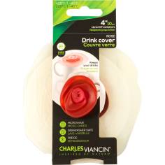 Charles Viancin ROSE 11,5 cm 2 cop.silicone p.bevande bia/rosso
