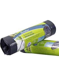 1x10 Secolan Heavy Duty Garbage Bags 120 l grigio/nero