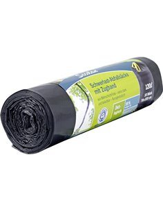 1x10 Secolan Duty Heavy Garbage Bags drawstring 120 l grigio/sw