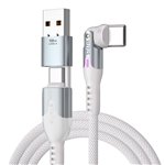 STATIK PowerPivot Pro rotating 2-in-1 USB-C Cable White 2m