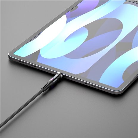 STATIK PowerPivot Pro braided rotating USB-C Cable Black 1m