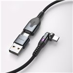 STATIK PowerPivot Pro braided rotating USB-C Cable Black 3m