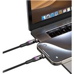 STATIK PowerPivot Pro braided rotating USB-C Cable Black 3m