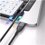 STATIK 360Pro braided rotating 3 magn. tips USB-C Cable Black 2m