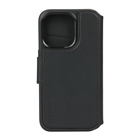 Decoded Leather Detachable Wallet for iPhone 15 Pro Black