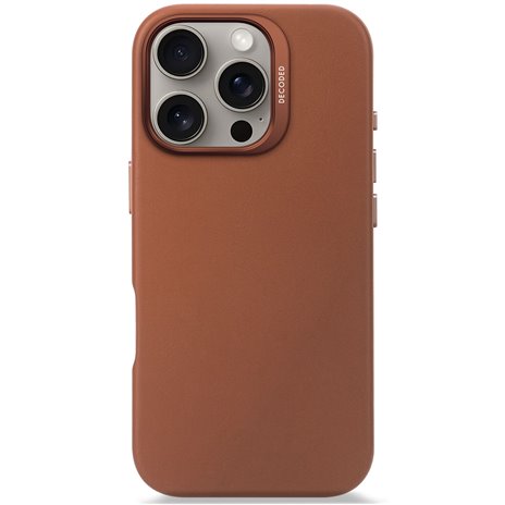 Decoded Leather Backcover iPhone 16 Pro Tan