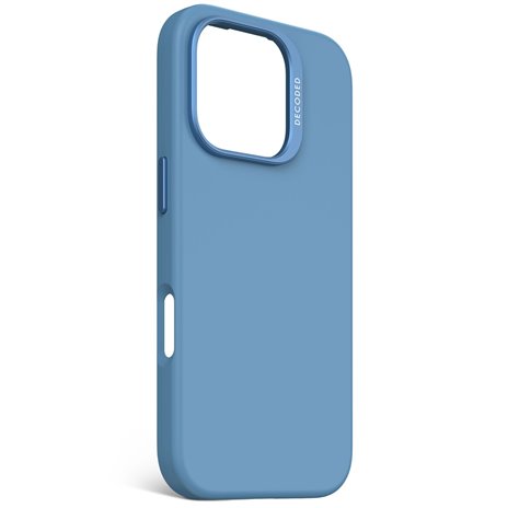 Decoded AntiMicrobial Silicone cust.post. iPhone 16 Pro azzurro