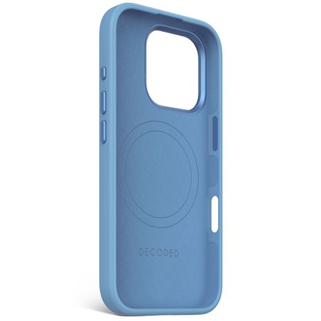 Decoded AntiMicrobial Silicone cust.post. iPhone 16 Pro azzurro