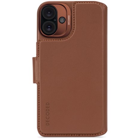 Decoded Leather Detachable Wallet iPhone 16 Plus Tan
