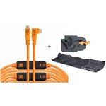 Tether Tools LeverLock&Cable Set Optima 10G destro arancione 9,2m