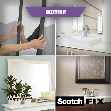 Scotch Fix MIrror nastro biadesivo 19mmx1,5m bianco