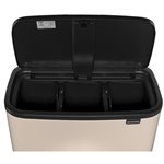 Brabantia pattum. Bo Touch Bin 3 x 11 L Soft Beige
