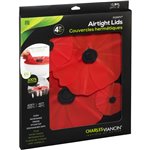 Charles Viancin papavero set 4pz coperchi silicone 28/23/15/10cm