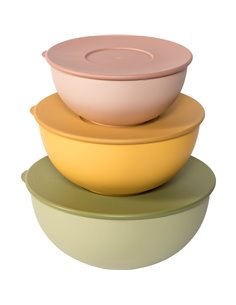 Guzzini EVERYWHERE BIO - set 3 contenitori coperchio colori as.