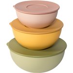 Guzzini EVERYWHERE BIO - set 3 contenitori coperchio colori as.