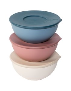 Guzzini EVERYWHERE BIO - set 3 contenitori coperchio colori as.