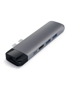 Satechi Type-C Pro Hub With Ethernet & 4K HDMI Space grigio