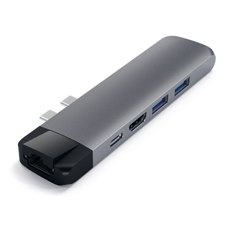 Satechi Type-C Pro Hub With Ethernet & 4K HDMI Space grigio