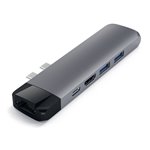 Satechi Type-C Pro Hub With Ethernet & 4K HDMI Space grigio