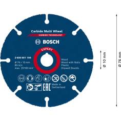 Bosch  Carbide Multiwheel 76x10 EXPERT 2