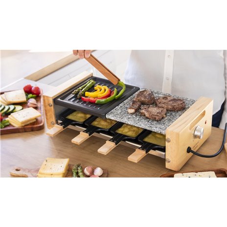 CECOTEC Cheese&Grill 8400 Wood Mixgrill Raclette