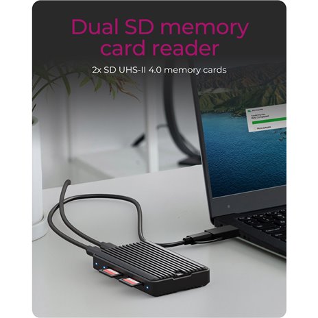 ICY BOX IB-CR602M-C31 M.2 SSD allogg. c.lettore schede