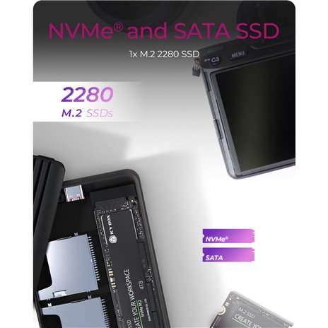 ICY BOX IB-CR602M-C31 M.2 SSD allogg. c.lettore schede