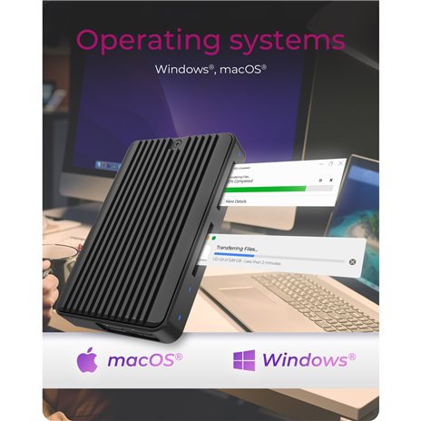 ICY BOX IB-CR602M-C31 M.2 SSD allogg. c.lettore schede