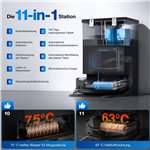 ECOVACS X8 OMNI Black robot aspirapolvere lavapavim.