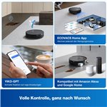ECOVACS X8 OMNI Black robot aspirapolvere lavapavim.